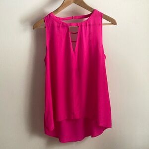 Neon Pink Silk Tank